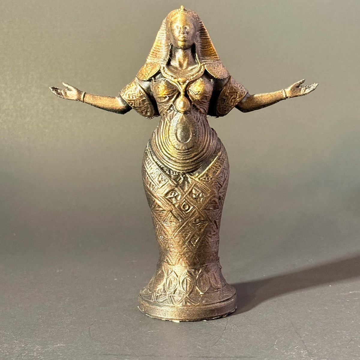 Praise. Afrocentric Celestial Statuette. Hand painted, Unique African Art