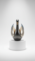 Abstract Swan mixed media sculpture