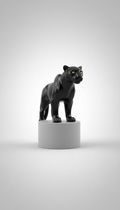 Obsidian Panther resin figurine
