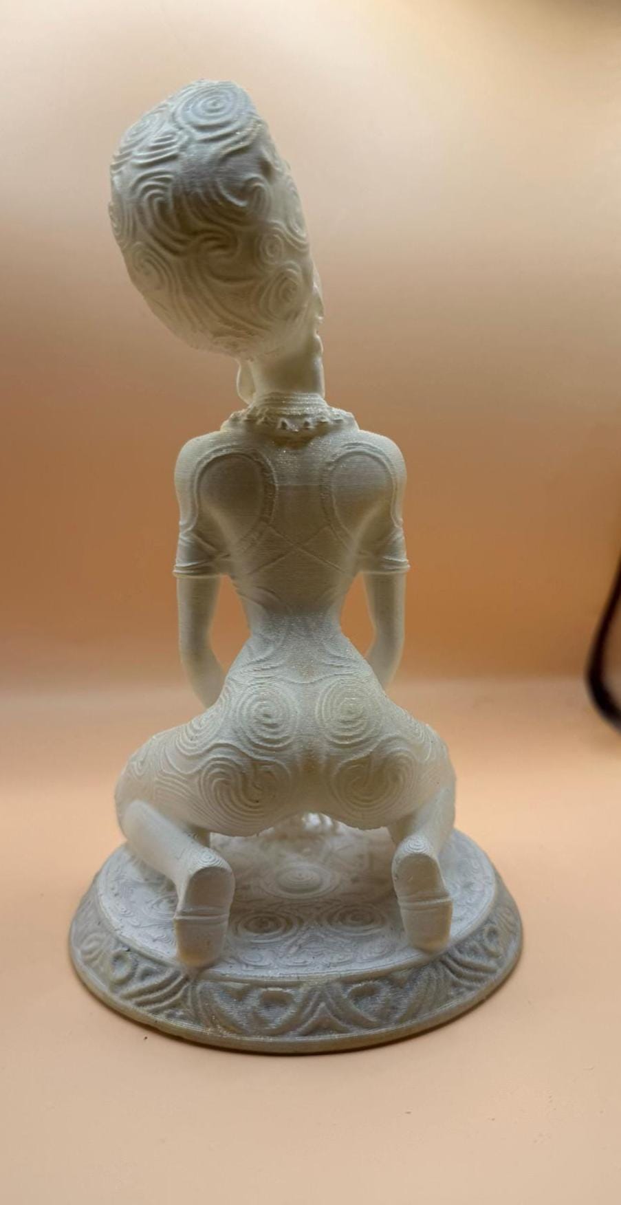Exclusive, White Celestial African Queen Statue,  3D Print, Sustainable Future-Artifact Art
