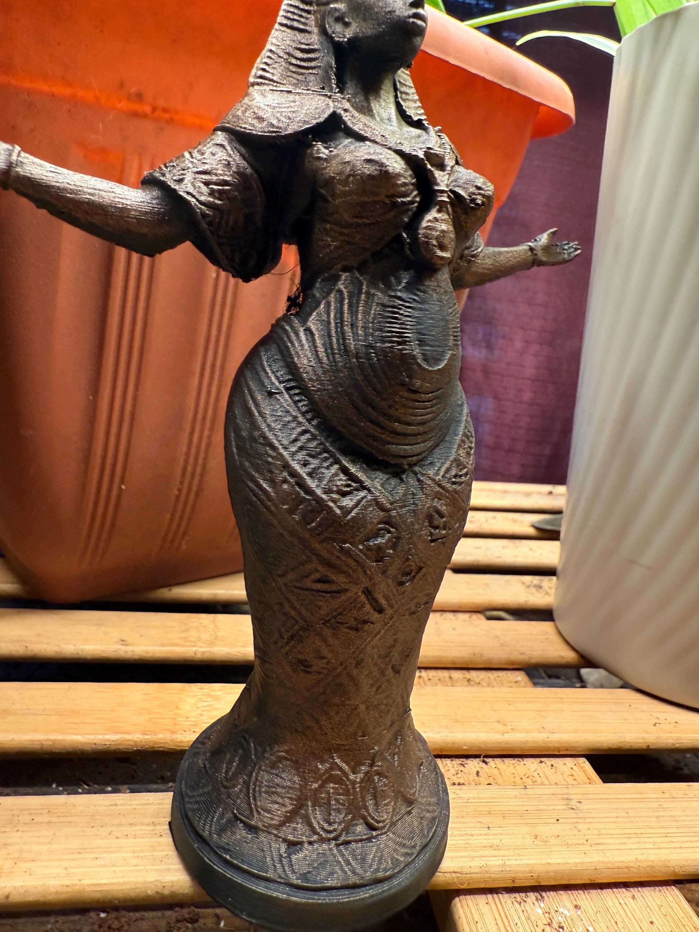 Praise. Afrocentric Celestial Statuette. Hand painted