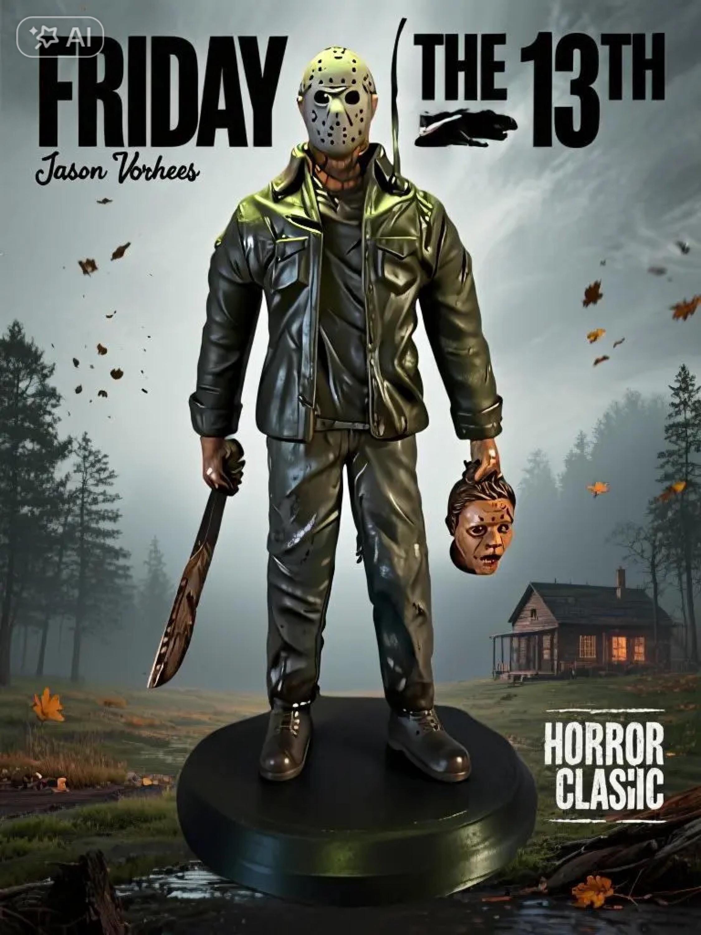 Halloween Friday the 13th Jason Resin statue 1/6th Scale