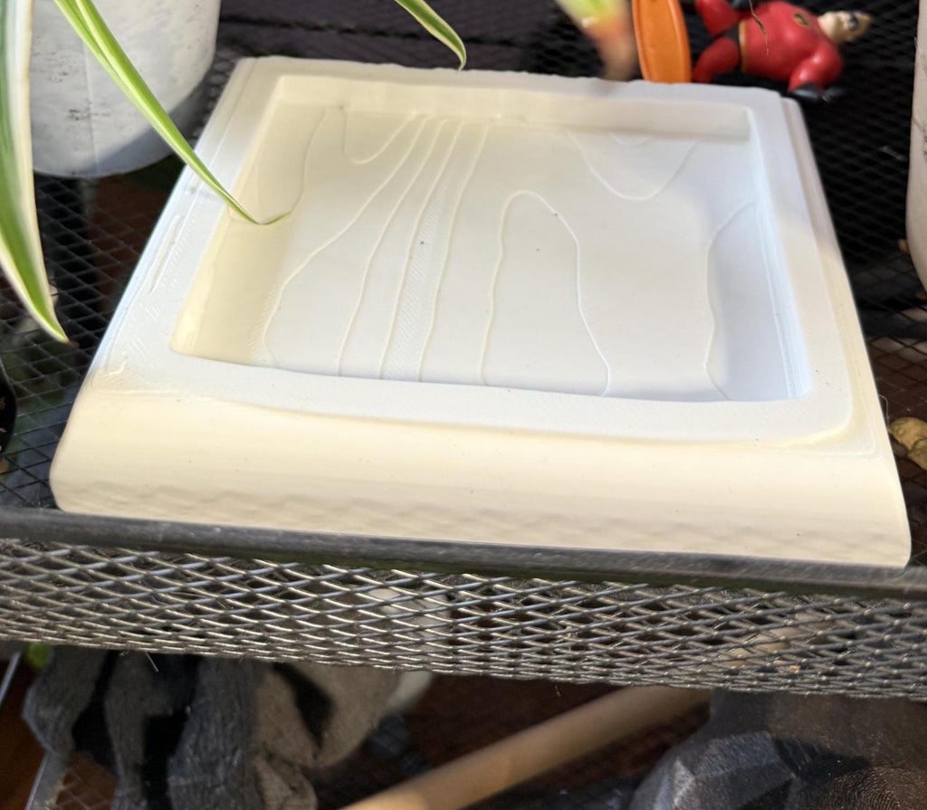 White Afrocentric Woman Bust Planter with Drainage & Tray - African Goddess Head Pot