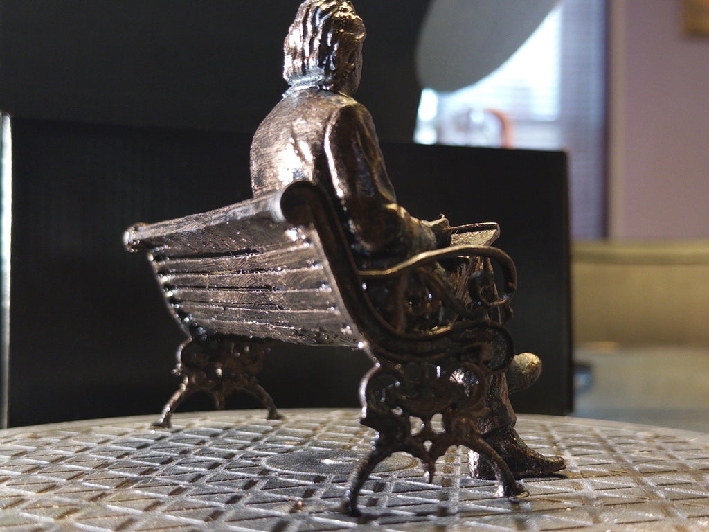 Seated Albert Einstein Replica Figure, Science Teacher Gift, Desk Sculpture Decor, Faux Bronze