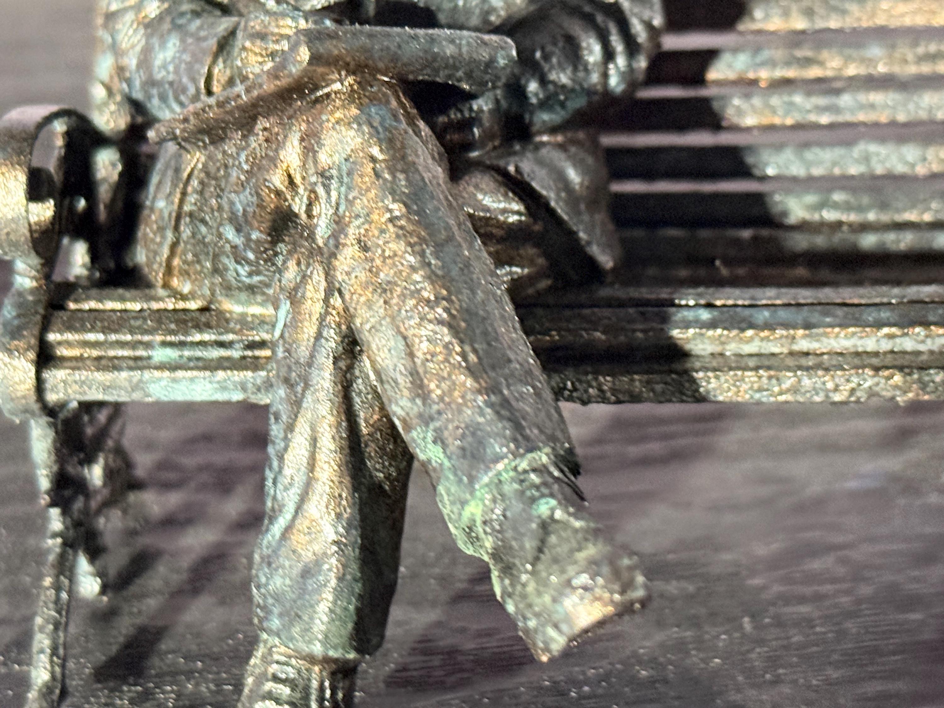 Seated Albert Einstein Replica Figure, Science Teacher Gift, Desk Sculpture Decor, Faux Bronze