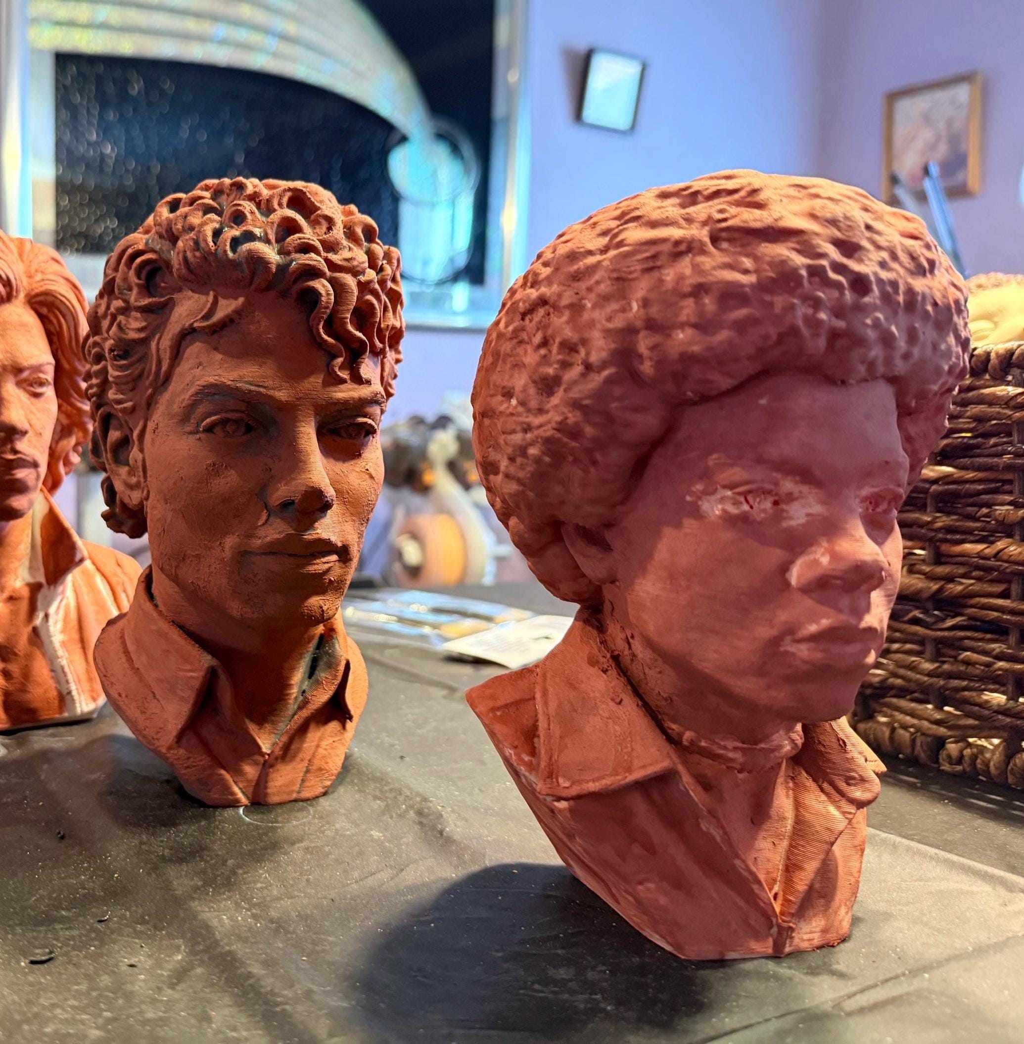 Michael Jackson Bronze Bust Set – Jackson 5 Thriller Eras Hand-Finished Sculpture
